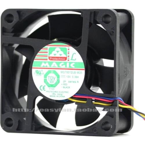 New original MGT6012UB-W25 6025 12V 0.38A 6CM 4-line PWMCPU hard disk temperature control speed regulation fan