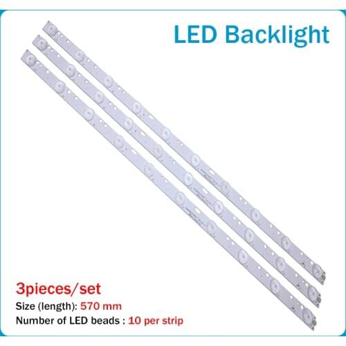 New 3 pieces/set 1PCS=10LED 570mmLCD TV LED Back light D304PHHB01F5B KJ315D10-ZC14F-03 303KJ315031 D227PGHBYZF6A E348423