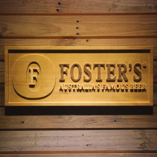 Fosters Beer 3D Wooden Signs