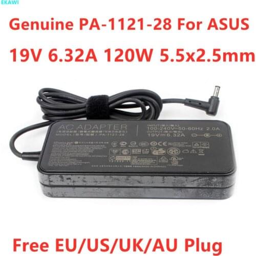 Genuine 19V 6.32A 120W 5.5x2.5mm PA-1121-28 AC Adapter For ASUS N550 N750 N56VZ GL553VW G50 G74SX Laptop Power Supply Charger