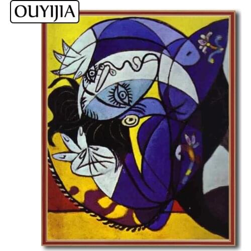 OUYIJIA Picasso 5D DIY Girl Abstract Oil Diamond Painting Square Decoration Gift Rhinestone Picture Diamond Mosaic Embroidery