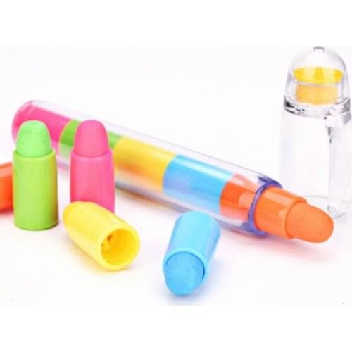 Bullet Shape Eraser Plastic Pencil Rubber Eraser Korean Design Eraser School Anniversary Gift 2 Pieces Per Lot