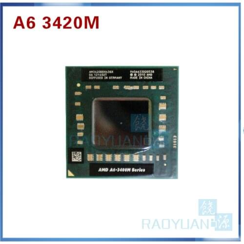 AMD Laptop Notebook CPU processor A6 3400M series A6-3420M A6 3420M 1.5Ghz/4M Socket FS1 A6 3420M AM3420DDX43GX