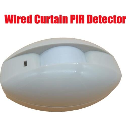 Free shipping Dual-Sensor Curtain Wired Passive Infrared Detector PIR Detector Home Use Burglar Alarm System IR Intruder