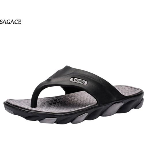 SAGACE Men Summer Flip-Flops Slipper Sandals Casual Outdoor Non-Slip Beach Slipper Summer Shoes 2020 Beach Vintage Sandalias
