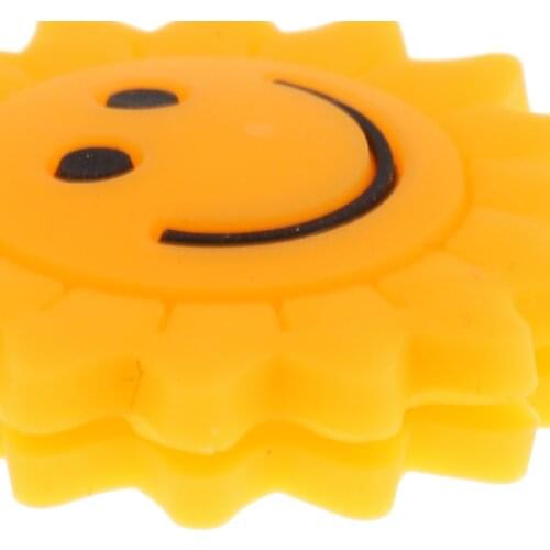 6 Pieces Smiling Tennis Racquet Vibration Dampener Shock Absorbers Set