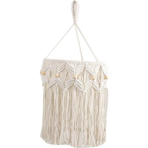 Modern Macrame Lamp Shade Woven Bohemian Lace Hanging Lampshade Cover Decor
