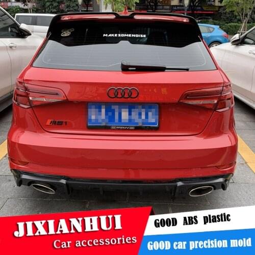 For Audi A3 Hatchback Spoiler 2014-2018 Audi A3 RS 3HSC Spoiler ABS plastic Material Car Rear Wing Color Rear Spoiler