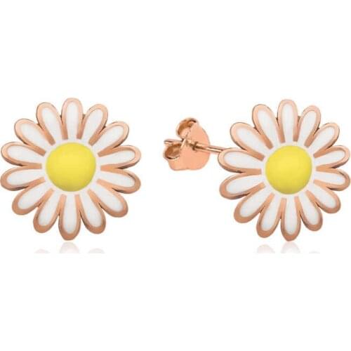 Tevuli 925 Sterling Silver Daisy Studded Earrings