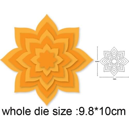 New 2020 Metal dies Layer Flower Frame Cutting Dies Stencils For DIY Scrapbooking dies Album Cards Decoration Embossing dies cut