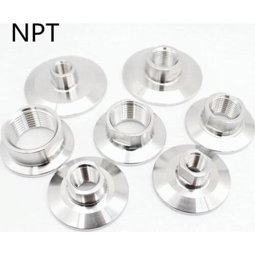 1/4" 3/8" 1/2" 3/4" 1" 1-1/4" 1-1/2" NPT Female 1.5" 2" Tri Clamp Sanitary Pipe Fitting Connector SS304 Stainless Homebrew