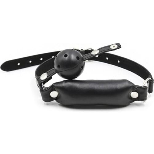 Mouth Plug Hollow Hard Ball Plus Sponge Leather Mouthpiece Stick Mouth Plug gag Hollow Sponge Mouth Plug