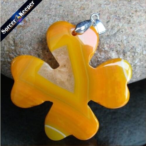 Botswana Agates Slice Charm Carving Flower Shape Natural Stone Pendant Fashion Women Fit DIY Necklaces For Jewelry Making JS650