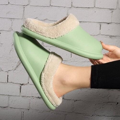 Women Indoor Slippers Warm Plush Lovers Home Slipper Anti Slip Autumn Winter Shoes Woman House Floor Soft Slient Slides