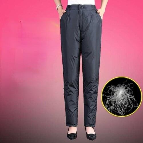 Women Thick Cotton Pants Female Black High Waist Warm Women Winter Pants 5XL Plus Size Casual Women 2021 Trousers X641