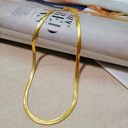 Copper chain necklace women simple cold style collar bone chain net red temperament short neck chain retro collar