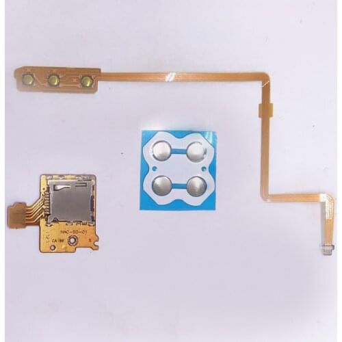 20pcs Volume Flex Cable SD TF Card Slot Socket Board Metal Stick Left Right ABXY Button Sticker Film for Switch NS Joy-con