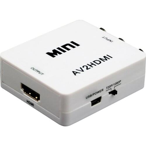 5 PCS RCA to HDMI AV to HDMI Full HD 1080P AV2HDMI Mini AV to HDMI Converte Signal Converter for TV VHS VCR DVD Records Shown