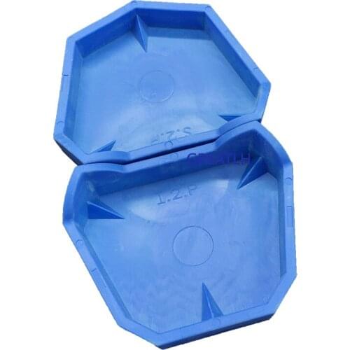 6pcs Dental Lab Plaster Model Base with Notches Former Molds Tray Dentist Tool Blue Large Small Medium 3 Size