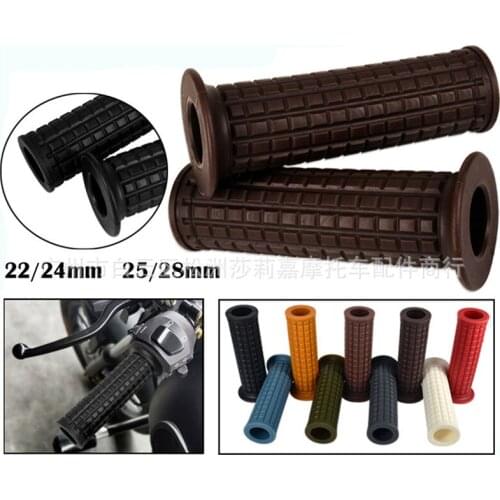 11 colors cafe racer accessories classic moto hand grip vintage motorbike handlebar for harley original retro motorcycle grips