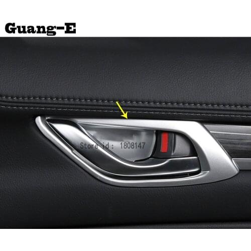 Car Cover Stick Trim ABS Chrome Door Inner Built Handle Bowl Frame Lamp 4pcs For Mazda CX-5 CX5 2nd Gen 2017 2018 2019 2020