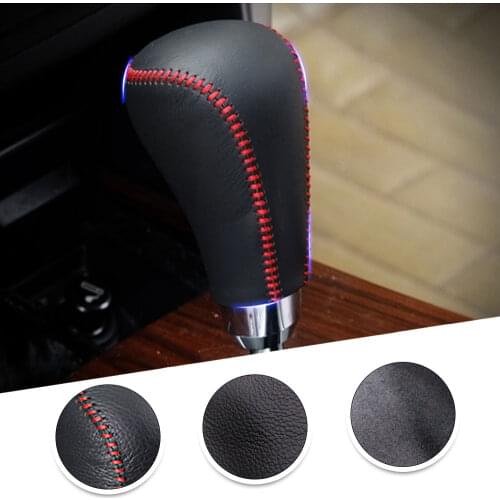 For Nissan TEANA 08-12 Murano 11-14 AT Non-Slip Leather Hand Brake Shift Knob Cover Gear Case Car Decor Shift Knob Shell