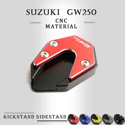 For SUZUKI DL250 GW250 GSX250R GW DL 250 GSX 250R 2017-2020 Motorcycle CNC Kickstand Plate Extension Pad Stand Enlarge