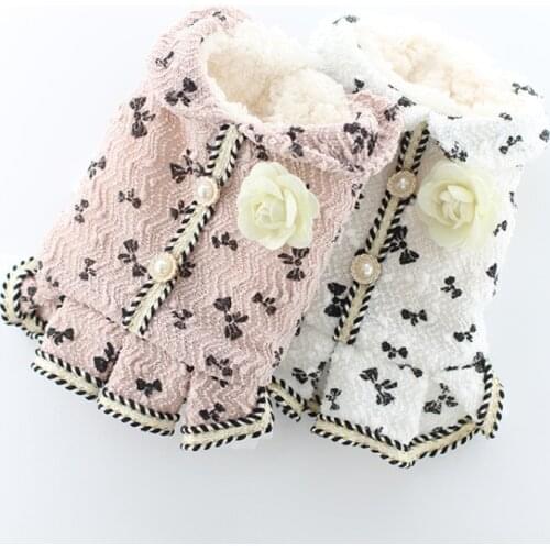 Elegant Small Dog Clothes Dress Overcoat Winter Designer Dog Clothes Luxury Coat Warm Outfit Poodle Pomeranian Yorkie Pet Coat