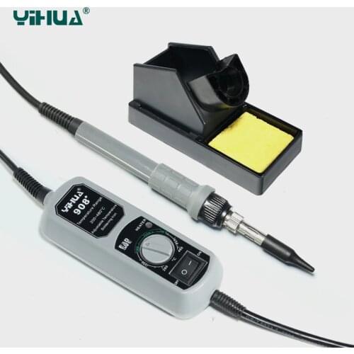 YIHUA 908+ 65w Electric Soldering iron Station Thermostat Pocket Mini iron Solder Station For SMT SMD Welding Rework Repair iron