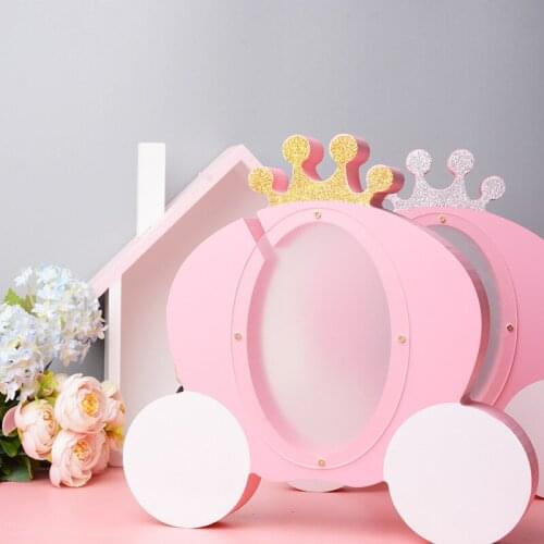 Cute Pink Crown Money Box Home Decor Ornament Coins Saving Piggy Bank Desk Toy Kids Room Desk Decoration Birthday Christmas Gift
