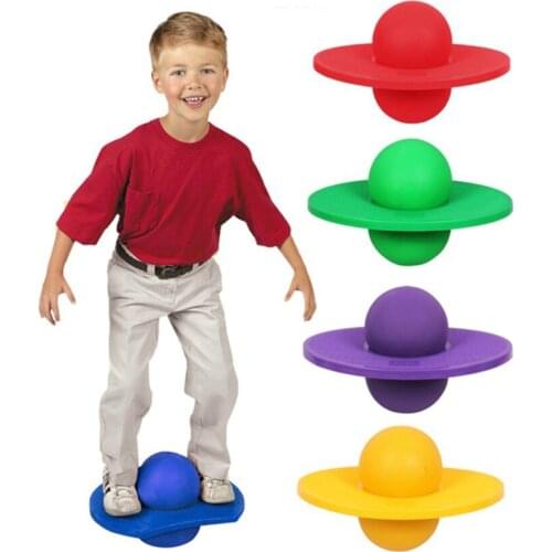 High Bounce Space Balance Jump Board Ball Inflatable Toy Yoga Ball Rock Hopper Pogo Jumping Exercise Bounce Space Fitness