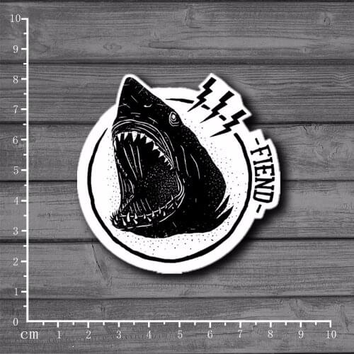 Front shark fiend JDM decal Stationery Sticker for Graffiti Cover Skateboard Snowboard Motorcycle Bike Laptop Sticker[Single]
