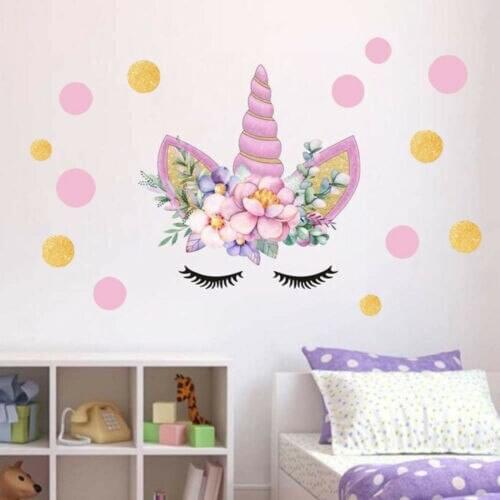 Unicorn Wall Stickers Unicorn Art Decals Kids Girls Room Window Nursery Decor