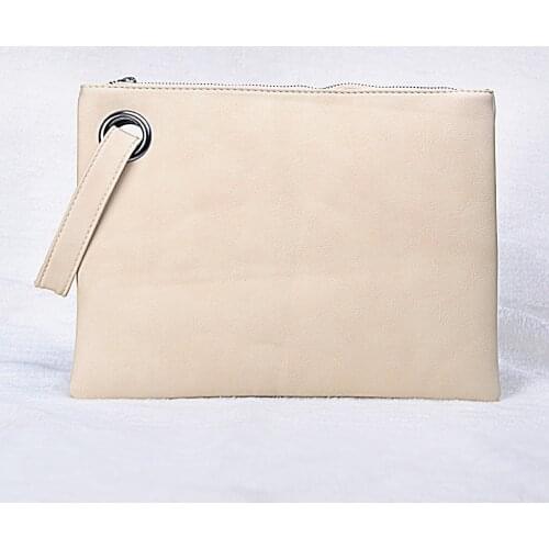 New Fashion Women Handbag Zipper Soft PU Leather Clutch Envelope Purse Large Capacity Messenger Bags Document Useful Bag