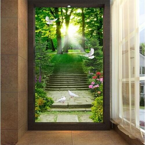 Entrance Country Road Trail Forest Wallpaper 3d Wall Mural Rolls Painting Art Restaurant Office Livingroom Bedroom Wall Decor