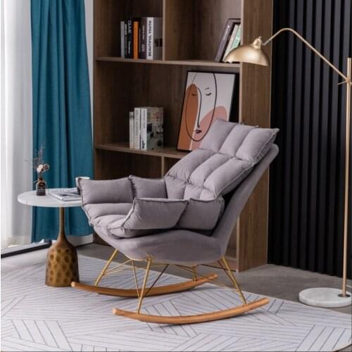 Adult nap single deck chair bedroom living room lazy sofa rocking chair balcony leisure chair adult family rocking chair