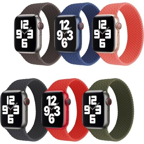 Watch Bracelet band 42/44mm Flexible Anti-scratch Washable Weaving Watch Bracelet Strap for iWatch 5/6/SE