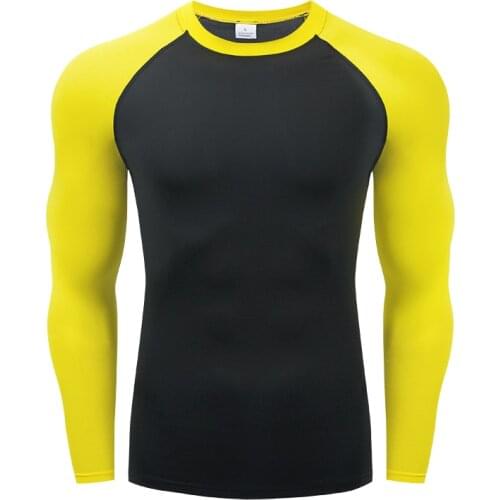 Dry Fit Compression Shirt Men Rashgard Fitness Long Sleeve Running Shirt Man Gym T Shirt Football Jersey Sportswear Sport Tights