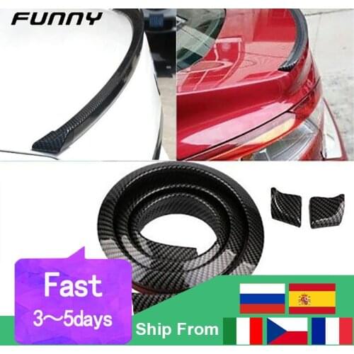Universal Spoiler 1.5M Car-Styling 5D Carbon Fiber Spoilers DIY Refit Spoiler For Audi BMW Toyota Honda KIA Hyundai Opel All Car