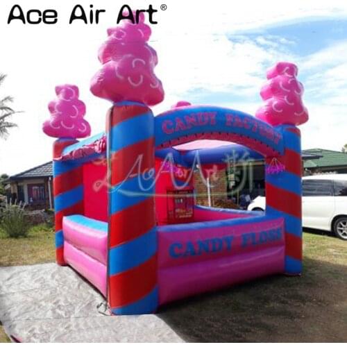 Top quality inflatable candy floss stall station inflatable concession stand booth for Carnival party