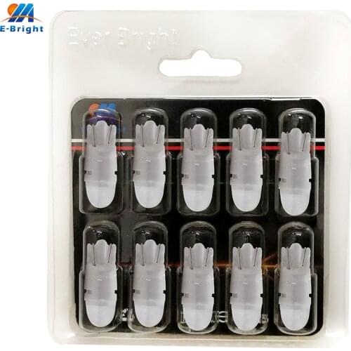 YM E-Bright 10 PCS T10 3030 2 SMD Ceramic W5W 194 168 Auto Clearance Lamps 12V DC Light Bulbs White Blue Yellow 120Lm