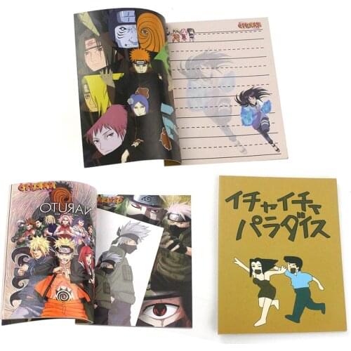 17cm Naruto Shippuden Anime Notebook Diary Kakashi Sasuke Sakura Paper Cartoon Role Collection Model Toy Kids Gift
