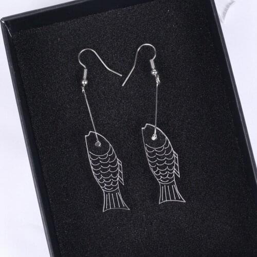 2019 New Japan Sweet Geometric Irregular Transparent Acrylic fish bone Stud Earrings for Women Girl Party Jewelry Gift