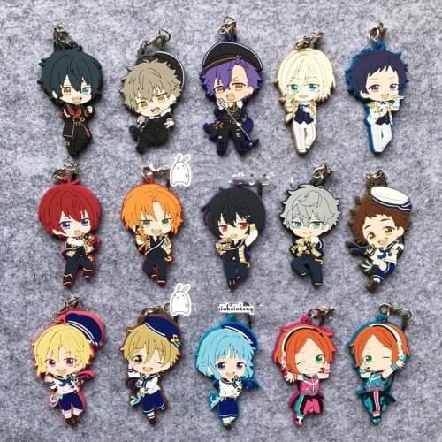 1pcs Anime ensemble stars Band Leo HokutoTrickstar High School Star Keychain Pendant Resin Rubber Keyrings Keychain Portachiavi