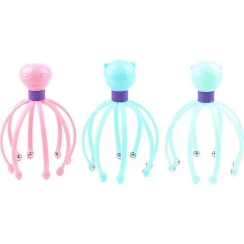 1Pc Head Massager Neck Massage Octopus Scalp Stress Relax Spa Healing Alloy Health Care Tool Body Head Massage Beauty Tool