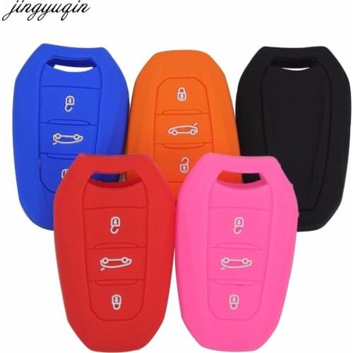 3 Button silicone key fob cover case skin For Peugeot 508 301 2008 3008 4008 407 408 Citroen C5 C6 C4L CACTUS C3XR DS Smart Key