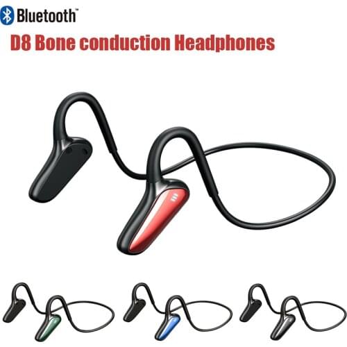5.0 Bluetooth-compatible Earphones M-D8 Sports Wireless Headset Ear-hook Air Bone Conduction Principle Stereo HIFI Headphones