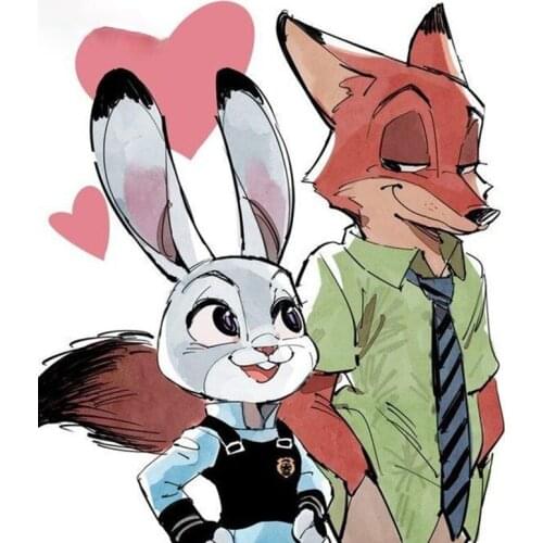 5d Diamond Painting Disney Full Drill Cartoon Zootopia Nick Judy Cross Stitch Kits Diamond Mosaic Embroidery Diy Home Decor Gift