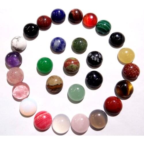 4/6/8/10mm top quality Natural stone Turquoises Quartz crystal Cabochon beads Pendant for diy Jewelry making Accessories10pcs