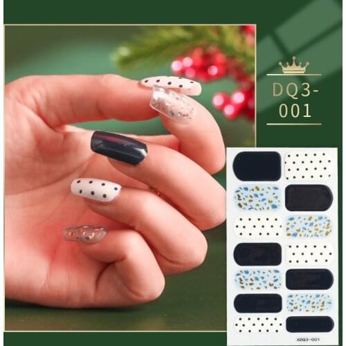 Black And White Three Sorts 0f Nail Stickers Solid Colors And Creative Nail Art Colorful Nail Stickers Full Cover Nail Stickers